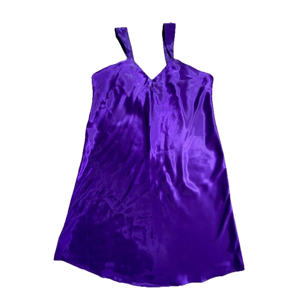 Vintage Erika Taylor Intimates Slip Dress Womens Small Purple Nightgown Lingerie